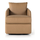 Featuring Whittaker Nantucket Taupe Swivel Chair by Four Hands at Amethyst Home. Atop a 360-degree swivel sits ultra-cushioned seating upholstered in scratch- and water-resistant high-performance leather that's luxurious and sensible. Performance fabrics are specially created to withstand spills, stains, high traffic and wear, ensuring long-term comfort and unmatched durability.Over. Amethyst Home provides interior design, new construction, custom furniture, and area rugs in the Boston metro area.
