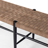 Featuring Wyatt Drifted Matte Black Bench by Four Hands at Amethyst Home. Coffee-colored top-grain leather is woven for a textural sit, paired with oak legs finished in a classic black.Overall Dimensions: 57"W x 17"L x 19"H
Collection: IrondaleColors: Drifted Black ,Coffee SuedeMaterials: Solid Oak ,Top Grain Leather Weight: 19.4 lbs. Amethyst Home provides interior design, new construction, custom furniture, and area rugs in the Austin metro area.