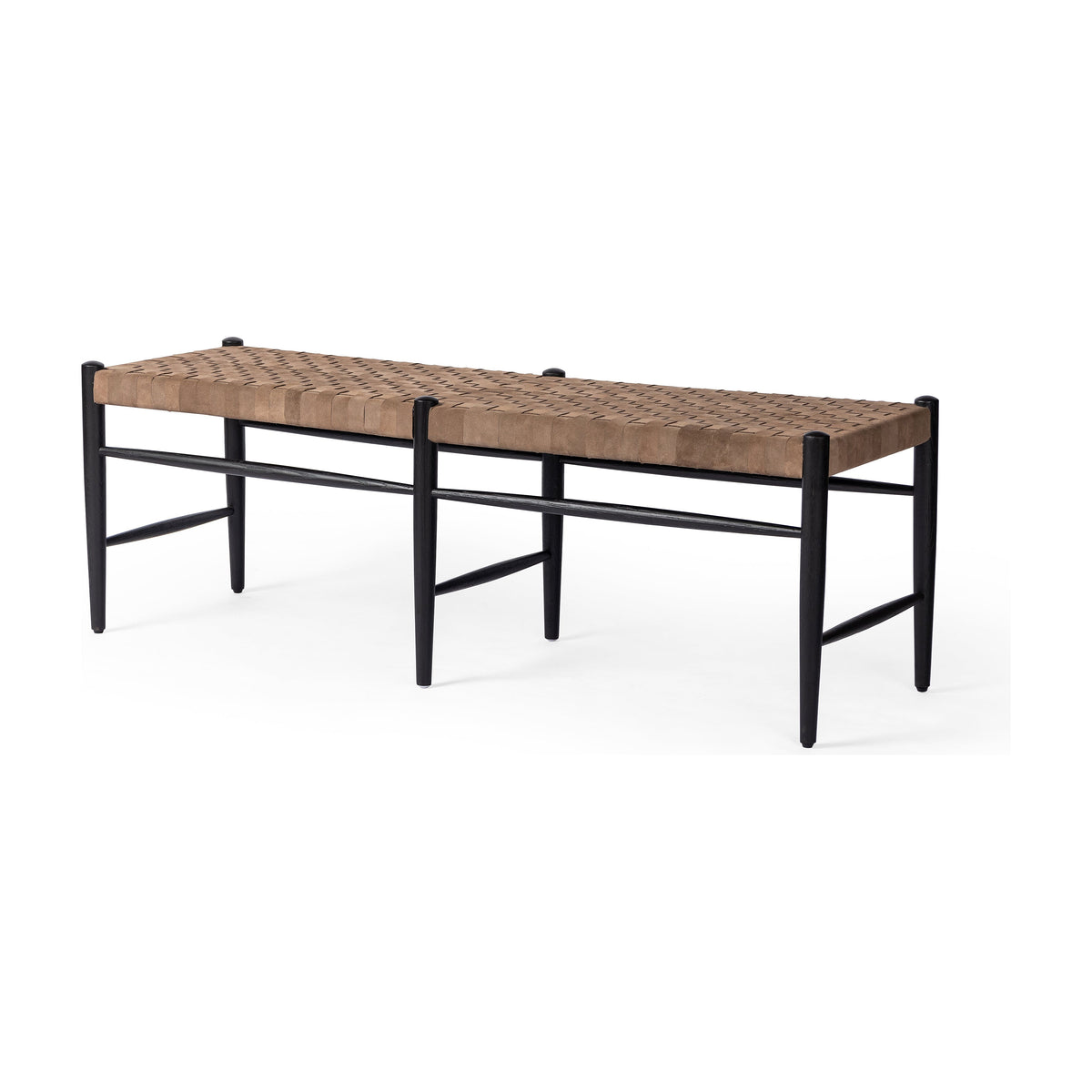 Wyatt Drifted Matte Black Bench | shipping 09/15/2025
