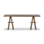 Featuring Wylie Rustic Grey Writing Desk by Four Hands at Amethyst Home. A minimalist frame on this large-scale desk lets the natural character of cracked oak take center stage. Designed with A-frame legs with exposed wood dowel joinery.
Overall Dimensions: 30.0" L x 75.0" W x 30.0" H
Collection: HaidenColors: Rustic Grey VeneerMaterials: Thick Oak Veneer ,. Amethyst Home provides interior design, new home construction design consulting, vintage area rugs, and lighting in the Charlotte metro area.