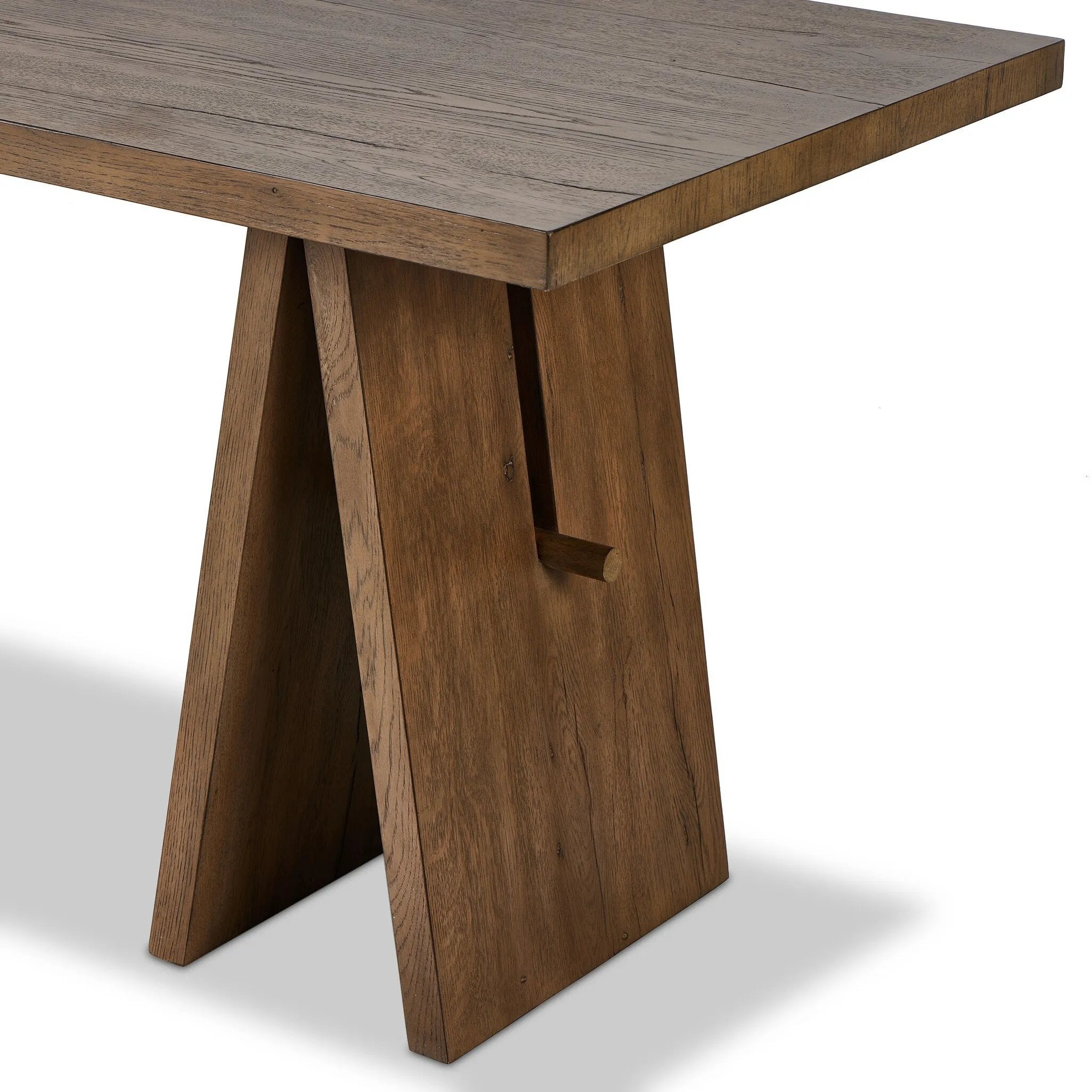 Featuring Wylie Rustic Grey Writing Desk by Four Hands at Amethyst Home. A minimalist frame on this large-scale desk lets the natural character of cracked oak take center stage. Designed with A-frame legs with exposed wood dowel joinery.
Overall Dimensions: 30.0" L x 75.0" W x 30.0" H
Collection: HaidenColors: Rustic Grey VeneerMaterials: Thick Oak Vene. Amethyst Home provides interior design, new home construction design consulting, vintage area rugs, and lighting in the Newport Beach metro area.