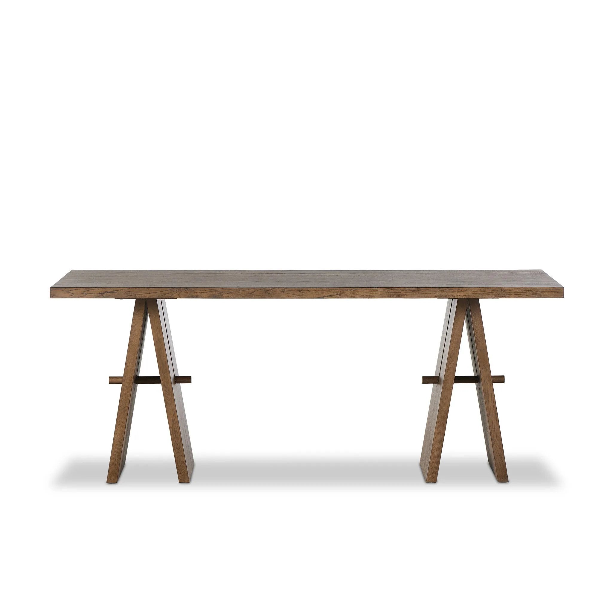 Featuring Wylie Rustic Grey Writing Desk by Four Hands at Amethyst Home. A minimalist frame on this large-scale desk lets the natural character of cracked oak take center stage. Designed with A-frame legs with exposed wood dowel joinery.
Overall Dimensions: 30.0" L x 75.0" W x 30.0" H
Collection: HaidenColors: Rustic Grey VeneerMaterials: Thick Oak Veneer ,S. Amethyst Home provides interior design, new home construction design consulting, vintage area rugs, and lighting in the Portland metro area.