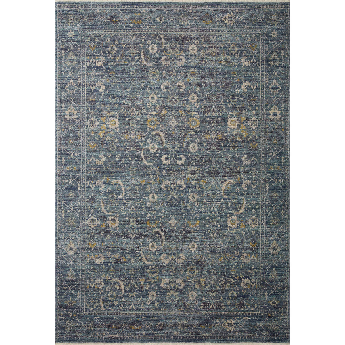 Jean Stoffer x Loloi Bradbury Ocean / Gold Rug