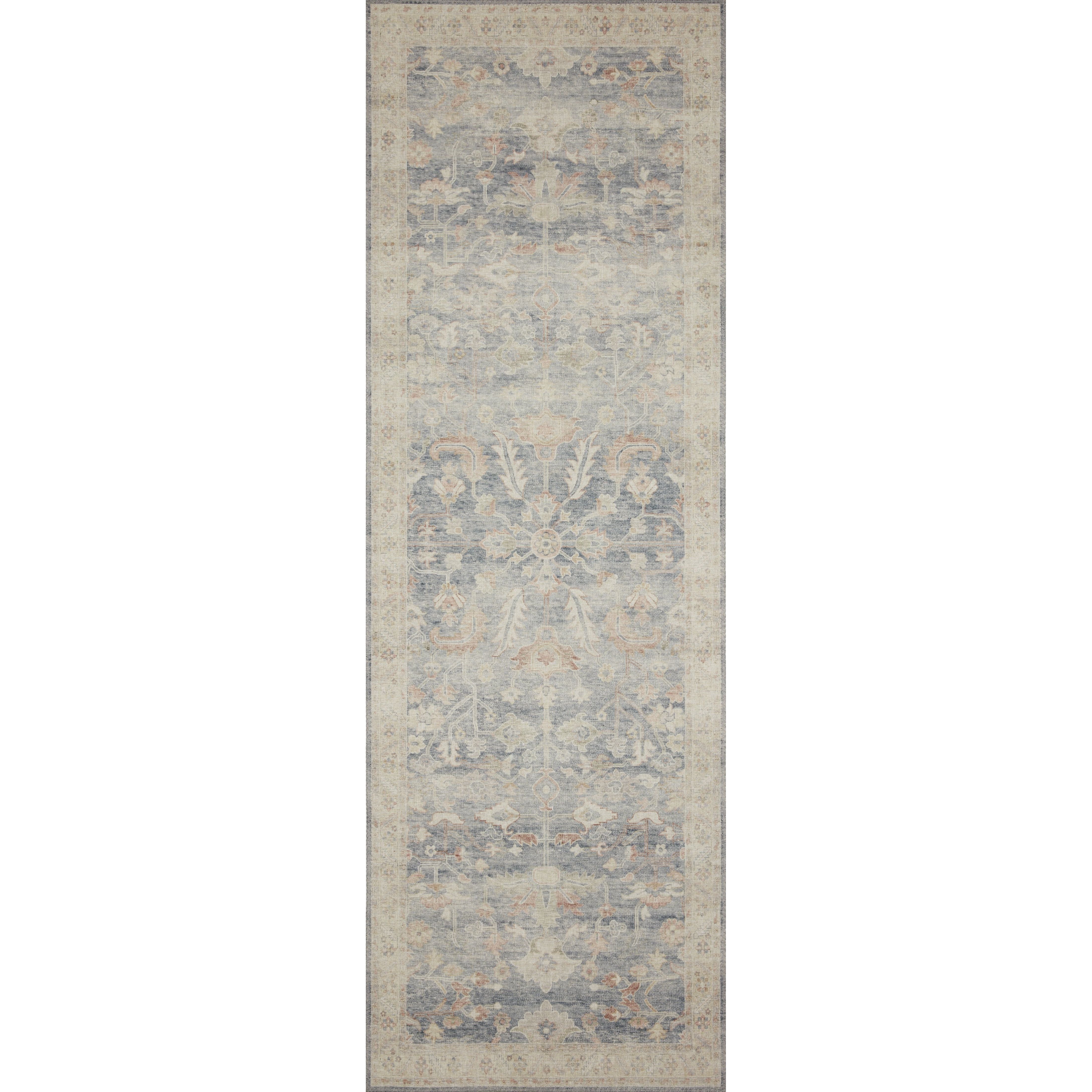 Featuring Hathaway Denim/Multi Rug by Loloi at Amethyst Home. Featuring soft motifs in a carefully curated color palate of blue, yellow, red, and hints of orange, the Hathaway Denim / Multi area rug captures the essence of one-of-a-kind vintage or antique area rug at an attractive price.
This rug is ideal for high traffic areas due to the rug's power-l.  Amethyst Home provides interior design, new home construction design consulting, vintage area rugs, and lighting in the Newport Beach metro area.