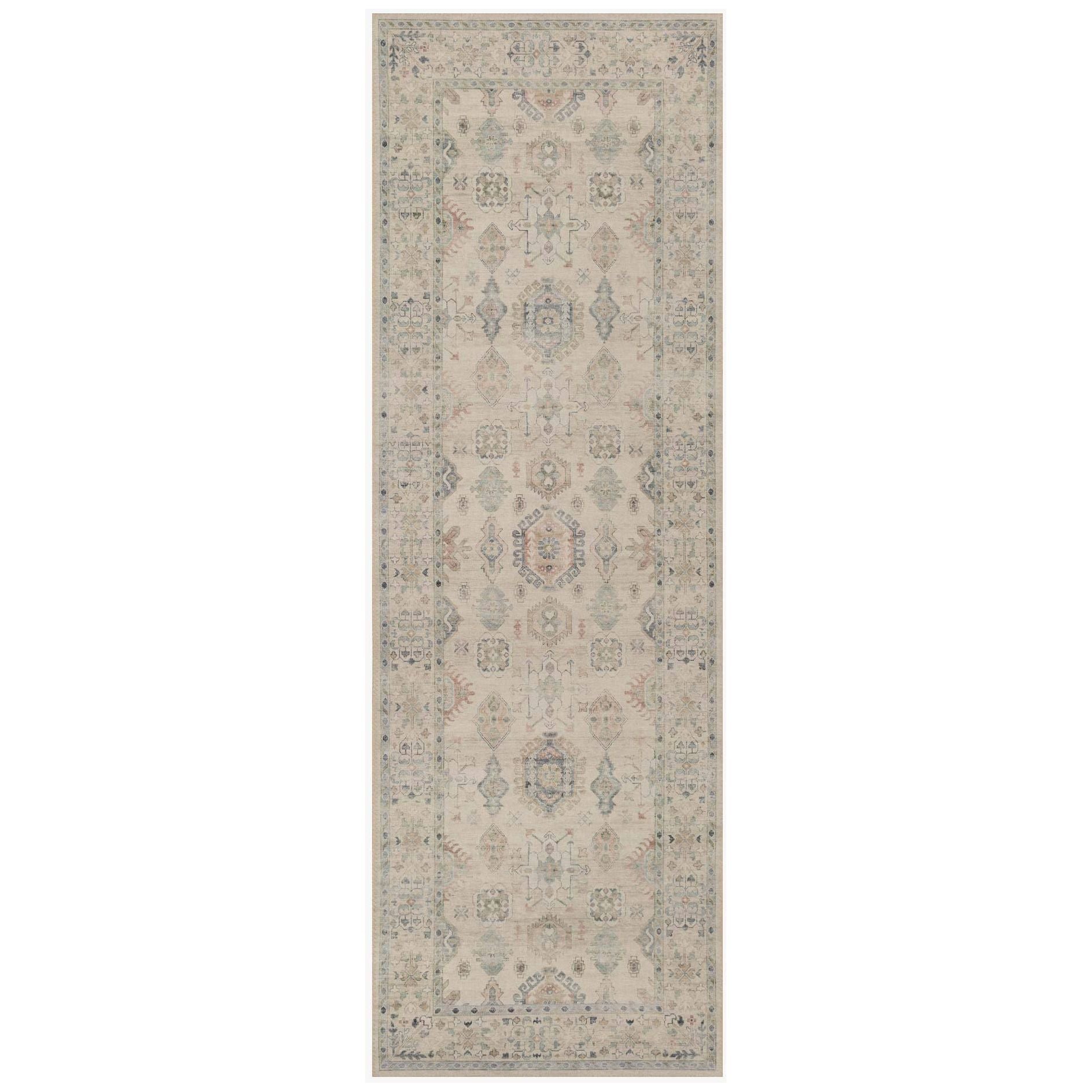 Featuring Hathaway Beige/Multi Rug by Loloi at Amethyst Home. Featuring soft motifs in a carefully curated color palate of beige, ivory, and hints of black, the Hathaway Beige / Multi area rug captures the essence of one-of-a-kind vintage or antique area rug at an attractive price.
This rug is ideal for high traffic areas due to the rug's power-loomed durabili.  Amethyst Home provides interior design, new home construction design consulting, vintage area rugs, and lighting in the Miami metro area.