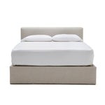 The modern Hayden Bed by Verellen is sturdy and comfy. This cozy bed features:  platform style bed – accommodates mattress only sits on glides available slipcovered or upholstered double needle stitch detail not available with boxspring Available in twin, full, queen, king, and California king.