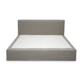 The modern Hayden Bed by Verellen is sturdy and comfy. This cozy bed features:  platform style bed – accommodates mattress only sits on glides available slipcovered or upholstered double needle stitch detail not available with boxspring Available in twin, full, queen, king, and California king.
