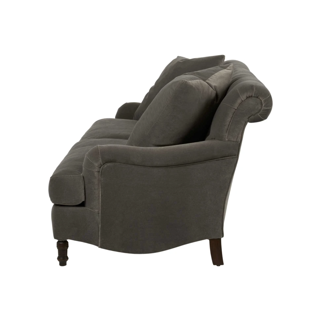 Featuring Henderson Upholstered 96" Sofa by Cisco Brothers at Amethyst Home. This romantic Henderson Upholstered Sofa Family by Cisco Brothers anchors your space with classic style elegantly appointed in this collection. The Henderson is a true style sophisticate with a button-tufted back and graceful curves. The Dimitri legs complete the look with beauti.  Amethyst Home provides interior design, new home construction design consulting, vintage area rugs, and lighting in the Des Moines metro area.