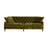 Featuring Henderson Upholstered 96" Sofa by Cisco Brothers at Amethyst Home. This romantic Henderson Upholstered Sofa Family by Cisco Brothers anchors your space with classic style elegantly appointed in this collection. The Henderson is a true style sophisticate with a button-tufted back and graceful curves. The Dimitri legs complete the look with beauti.  Amethyst Home provides interior design, new home construction design consulting, vintage area rugs, and lighting in the Des Moines metro area.