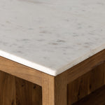 Featuring Indira Smoked Acacia Kitchen Island by Four Hands at Amethyst Home. Create space and style with the Indira Kitchen Island in Smoked Acacia made from smoked acacia and solid white marble. Roomy open shelving offers ample options for storage and display, while dual drawers keep frequently used items within reach.
Size: 62"W x 29"L x 36"H
Colors: Smoked Acacia, Smoked Acacia Veneer, Whi. Amethyst Home provides interior design services, furniture, rugs, and lighting in the Dallas metro area.