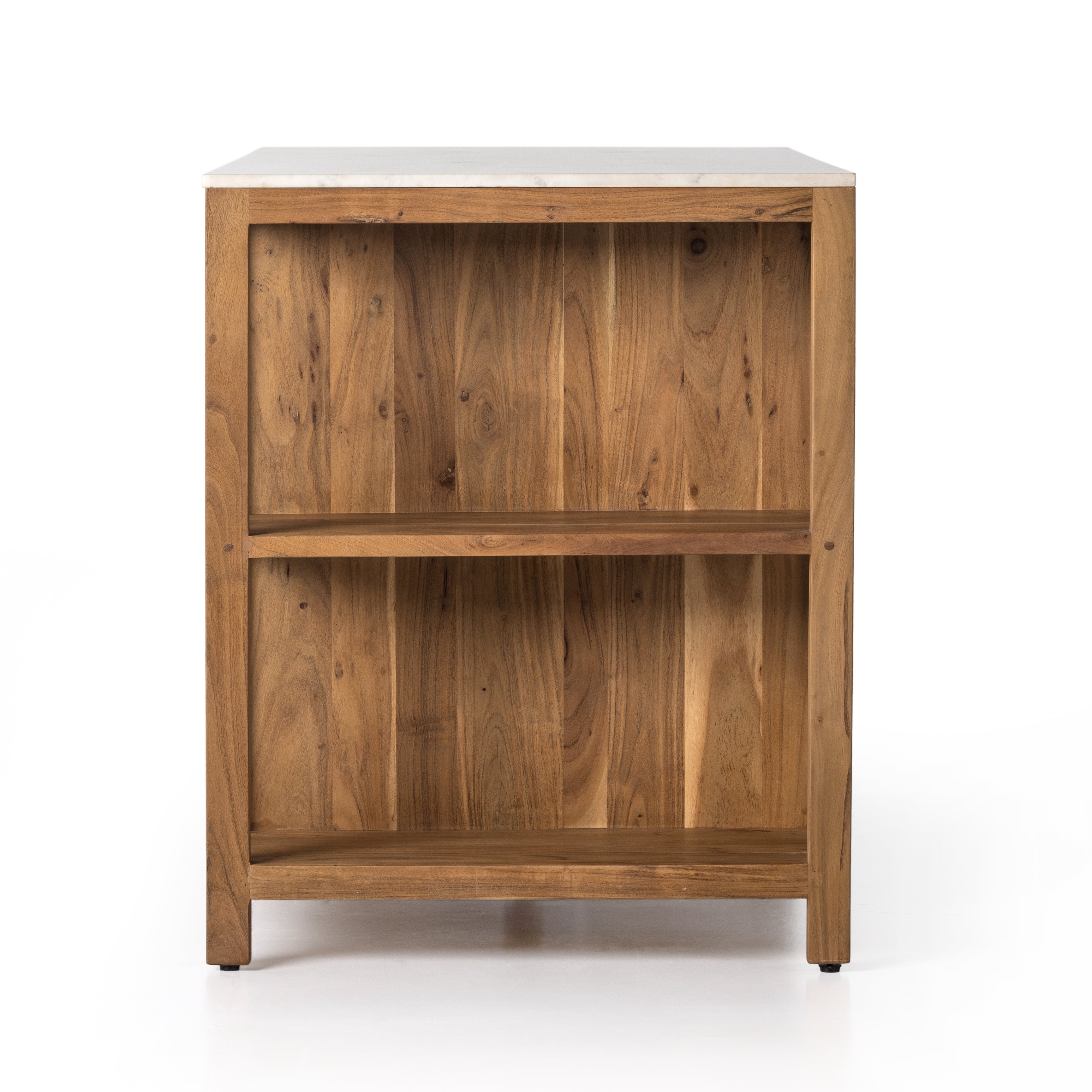 Featuring Indira Smoked Acacia Kitchen Island by Four Hands at Amethyst Home. Create space and style with the Indira Kitchen Island in Smoked Acacia made from smoked acacia and solid white marble. Roomy open shelving offers ample options for storage and display, while dual drawers keep frequently used items within reach.
Size: 62"W x 29"L x 36"H
Colors: Smoked Acacia, Smoked Acacia Veneer, Wh. Amethyst Home provides interior design services, furniture, rugs, and lighting in the Seattle metro area.