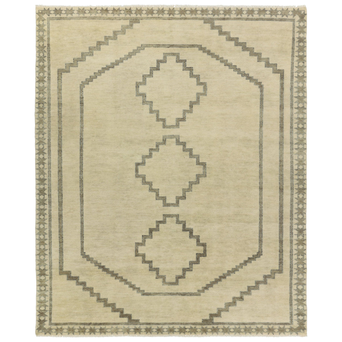 Cyprus Green Paphos Hand-Knotted Rug