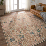 The Eden collection pairs fresh, vibrant colors with provincial Persian motifs for the perfect blend of new and time-honored. This hand-knotted wool rug features a hand-sheared quality that lends the design a perfectly vintage and a lovingly worn look. The earthy tones of the Solanine rug provide an inviting and grounding accent to any heavily trafficked and well-lived rooms in the home. Amethyst Home provides interior design, new construction, custom furniture, and area rugs in the Monterey metro area.