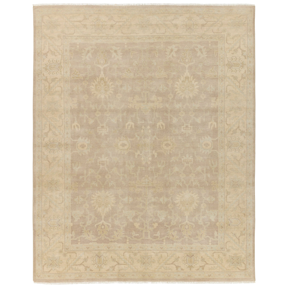 Eloquent Cream Verity Hand-Knotted Rug