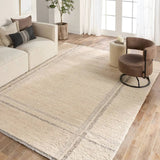 Featuring Hadi Bilal Rug by Jaipur Living at Amethyst Home. The hand-tufted Hadi Bilal introduces fresh looks inspired by modern Moroccan patterns and neutral colorways. The Bilal design features a trellis with geometric detailing, encompassing North African styles in cream and gray hues. Short, gray fringe and 100% wool pile adds to the global appeal. This ru. Amethyst Home provides interior design, new home construction design consulting, vintage area rugs, and lighting in the Boston metro area.