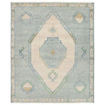 The hand-knotted Jinsen collection features a fresh incarnation of the vintage Turkish textile look. Classic in pattern and modern in color, the Alamo rug boasts a beautiful palette of cream, beige, gold, and brown, featuring distinct dye-lot details and subtle fringe. Amethyst Home provides interior design, new home construction design consulting, vintage area rugs, and lighting in the Boston metro area.