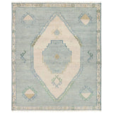 The hand-knotted Jinsen collection features a fresh incarnation of the vintage Turkish textile look. Classic in pattern and modern in color, the Alamo rug boasts a beautiful palette of cream, beige, gold, and brown, featuring distinct dye-lot details and subtle fringe. Amethyst Home provides interior design, new home construction design consulting, vintage area rugs, and lighting in the Boston metro area.