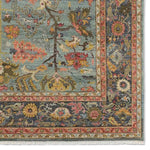 A bold colorway, high knot-count, and intricate designs define the handcrafted Novalie collection. The Elwood design features a medallion with sprawling florals and an intricate border. The blue, pink, green, gold, and gray colors provide visual intrigue and an updated traditional style. Amethyst Home provides interior design, new home construction design consulting, vintage area rugs, and lighting in the Newport Beach metro area.