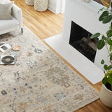 Featuring Orenda Rivera Rug by Jaipur Living at Amethyst Home. The Orenda collection features heirloom-quality designs of muted and uniquely updated Old World patterns. The Rivera area rug boasts a beautiful Oriental motif with abstract floral details. The taupe, blue, cream, and gray tones are grounding and neutral, perfect for providing an inviting and serene accent in any space. This hand-. Amethyst Home provides interior design services, furniture, rugs, and lighting in the Seattle metro area.