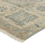The Orenda Titania features heirloom-quality designs of muted and uniquely updated Old World patterns. The Titania area rug boasts a beautiful medallion motif with floral details. The tan, blue, taupe, gray, and cream tones are grounding and neutral, perfect for providing an inviting and serene accent in any space. Amethyst Home provides interior design, new home construction design consulting, vintage area rugs, and lighting in the Houston metro area.