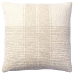 The handcrafted Cueva throw pillow delights with a striped plaid design in hues of cream and beige. The neutral tones establish a versatile accent piece that works in any indoor space.Indoor Pillow Amethyst Home provides interior design, new home construction design consulting, vintage area rugs, and lighting in the Winter Garden metro area.