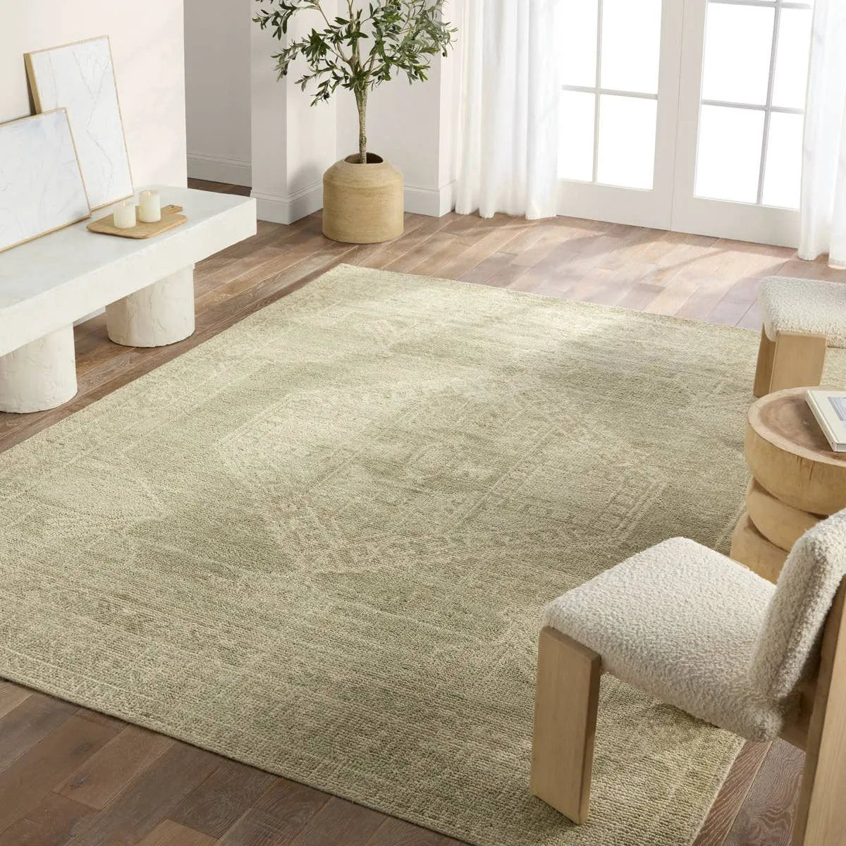 Featuring Sevak Sarosh Hand-Knotted Rug by Jaipur Living at Amethyst Home. The Sevak Sarosh skillfully emulates vintage designs with a simplified and tonal twist of modernity mixed into the motifs. These Kars-inspired patterns have the uncanny ability to ground a space with inviting and comfortable appeal while lending the perfect interest to a room. The Sa. Amethyst Home provides interior design, new home construction design consulting, vintage area rugs, and lighting in the Calabasas metro area.