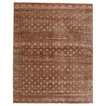 Whimsical colorways combine with the opulent detail of a traditional-inspired pattern - the Someplace in Time Lovas represents nostalgia and progression, heritage and the contemporary. The Lovas rug features a mini-medallion pattern and deep brown and cream colorway that grounds spaces with luxe appeal and an exceptional hand-knotted quality. Amethyst Home provides interior design, new home construction design consulting, vintage area rugs, and lighting in the Dallas metro area.
