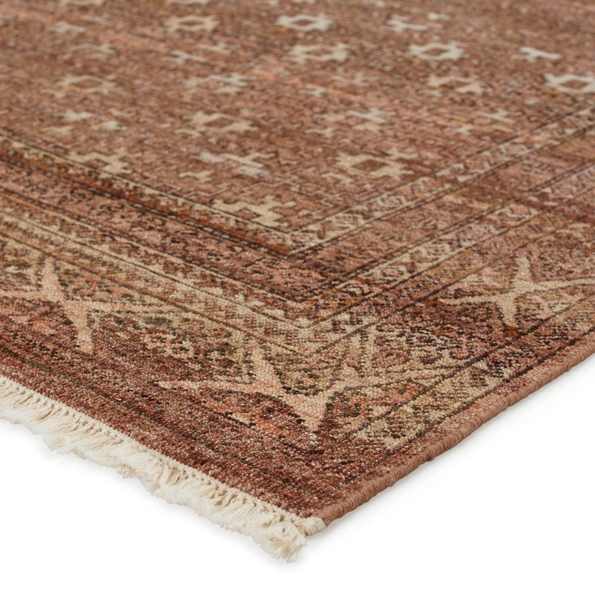 Whimsical colorways combine with the opulent detail of a traditional-inspired pattern - the Someplace in Time Lovas represents nostalgia and progression, heritage and the contemporary. The Lovas rug features a mini-medallion pattern and deep brown and cream colorway that grounds spaces with luxe appeal and an exceptional hand-knotted quality. Amethyst Home provides interior design, new home construction design consulting, vintage area rugs, and lighting in the Seattle metro area.