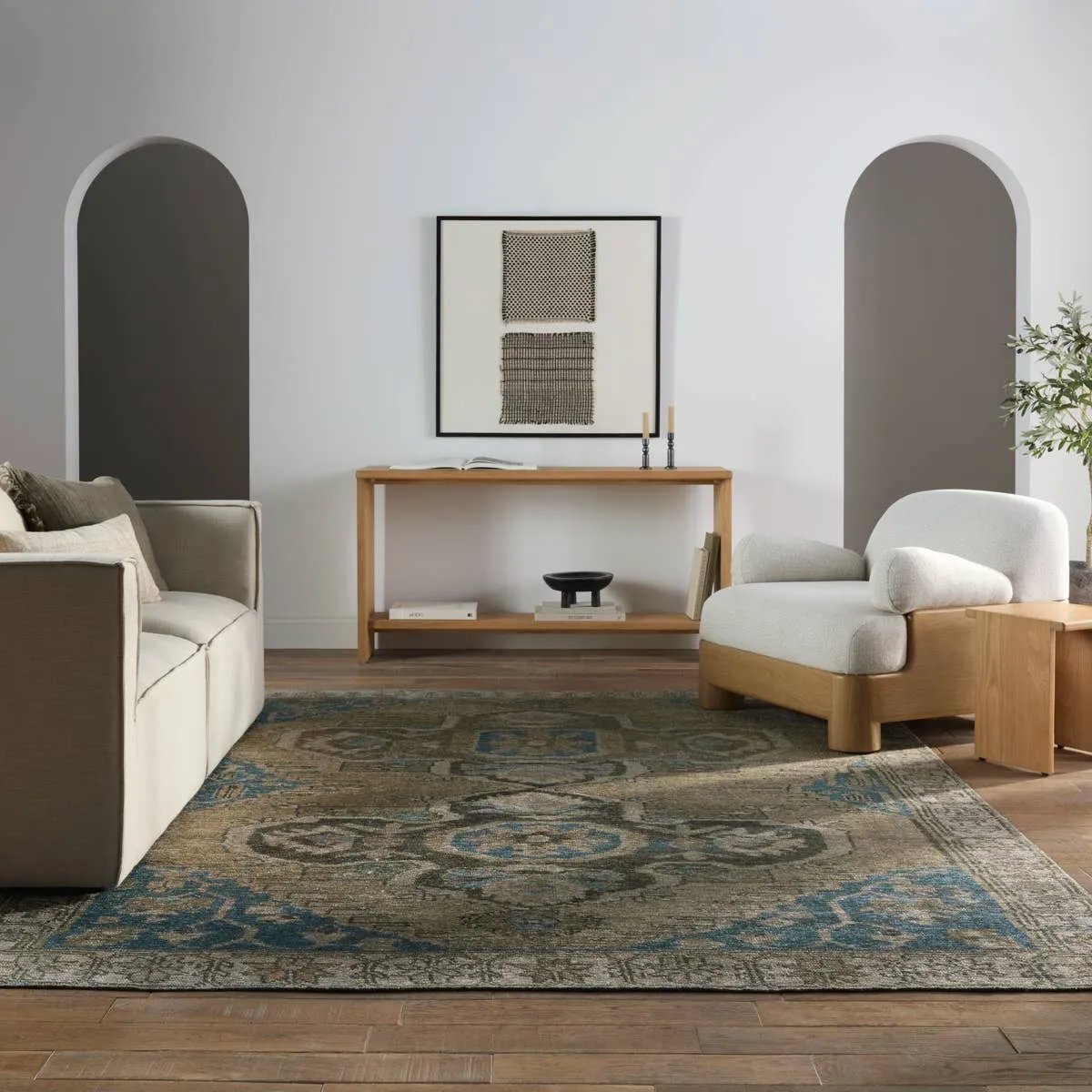 The Todori Nithas transforms living spaces into an oasis of vintage elegance and practical luxury. These rugs are designed to withstand the demands of everyday life, making them perfect for busy households. Their machine washable nature ensures effortless maintenance, while the durable construction promises long-lasting beauty. Amethyst Home provides interior design, new home construction design consulting, vintage area rugs, and lighting in the Park City metro area.