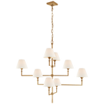 Featuring Jane Large Offset Chandelier by Visual Comfort at Amethyst Home. The gorgeous layers of linen shades on this Jane Large Offset Chandelier by Visual Comfort make it a classic, elegant piece to add to any living room, dining room, or other large area. 
Overall Dimensions: 47.75" L x 47.75" W x 41" HWeight: 48 lbs.  Amethyst Home provides interior design, new home construction design consulting, vintage area rugs, and lighting in the Seattle metro area.