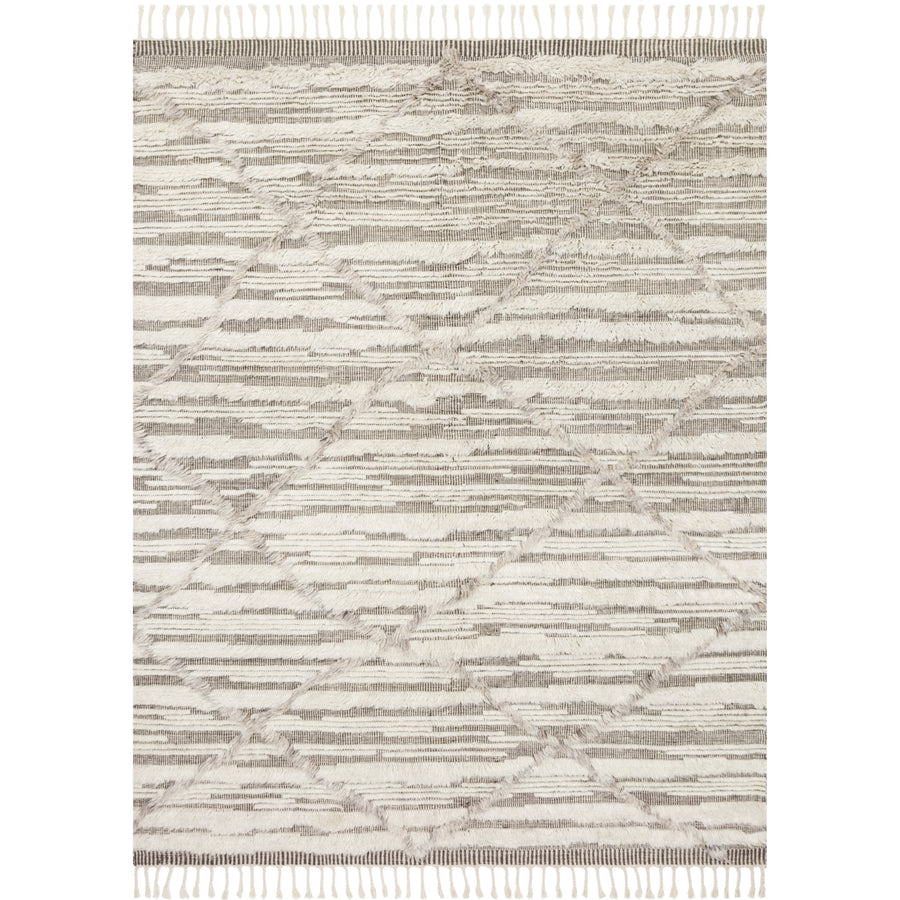 Khalid Ivory/Taupe Hand-Knotted Rug