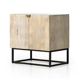 The Kelby Cabinet Nightstand adds a natural, modern feel to any space. A simple minimalist look without sacrificing storage for all your bedside needs. We love the clean lines of this piece with the intentional detailing on the front panel. Amethyst Home provides interior design services, furniture, rugs, and lighting in the Des Moines metro area.