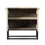 The Kelby Cabinet Nightstand adds a natural, modern feel to any space. A simple minimalist look without sacrificing storage for all your bedside needs. We love the clean lines of this piece with the intentional detailing on the front panel. Amethyst Home provides interior design services, furniture, rugs, and lighting in the Nashville metro area.
