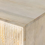 The Kelby Cabinet Nightstand adds a natural, modern feel to any space. A simple minimalist look without sacrificing storage for all your bedside needs. We love the clean lines of this piece with the intentional detailing on the front panel. Amethyst Home provides interior design services, furniture, rugs, and lighting in the Winter Garden metro area.