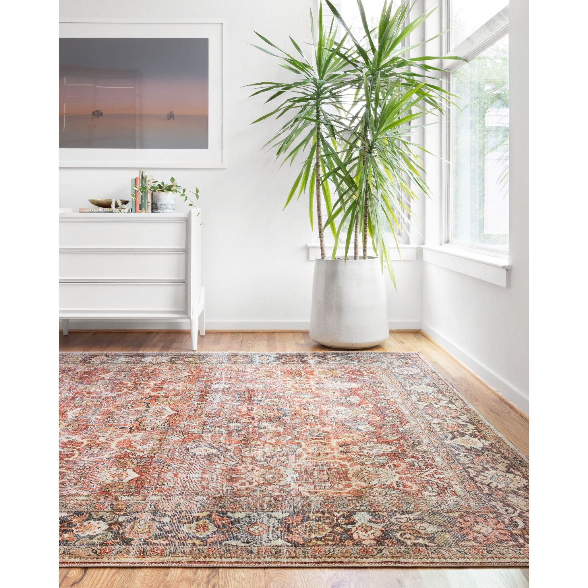 Featuring Layla Spice/Marine Rug by Loloi at Amethyst Home. The Layla Collection is traditional and timeless, with a beautiful lived-in design that captures the spirit of an old-world rug. This traditional power-loomed rug is crafted of 100% polyester with a classic and sophisticated color palette and subtle patina.

Power Loomed100% PolyesterLAY-02 Spic.  Amethyst Home provides interior design, new home construction design consulting, vintage area rugs, and lighting in the Kansas City metro area.