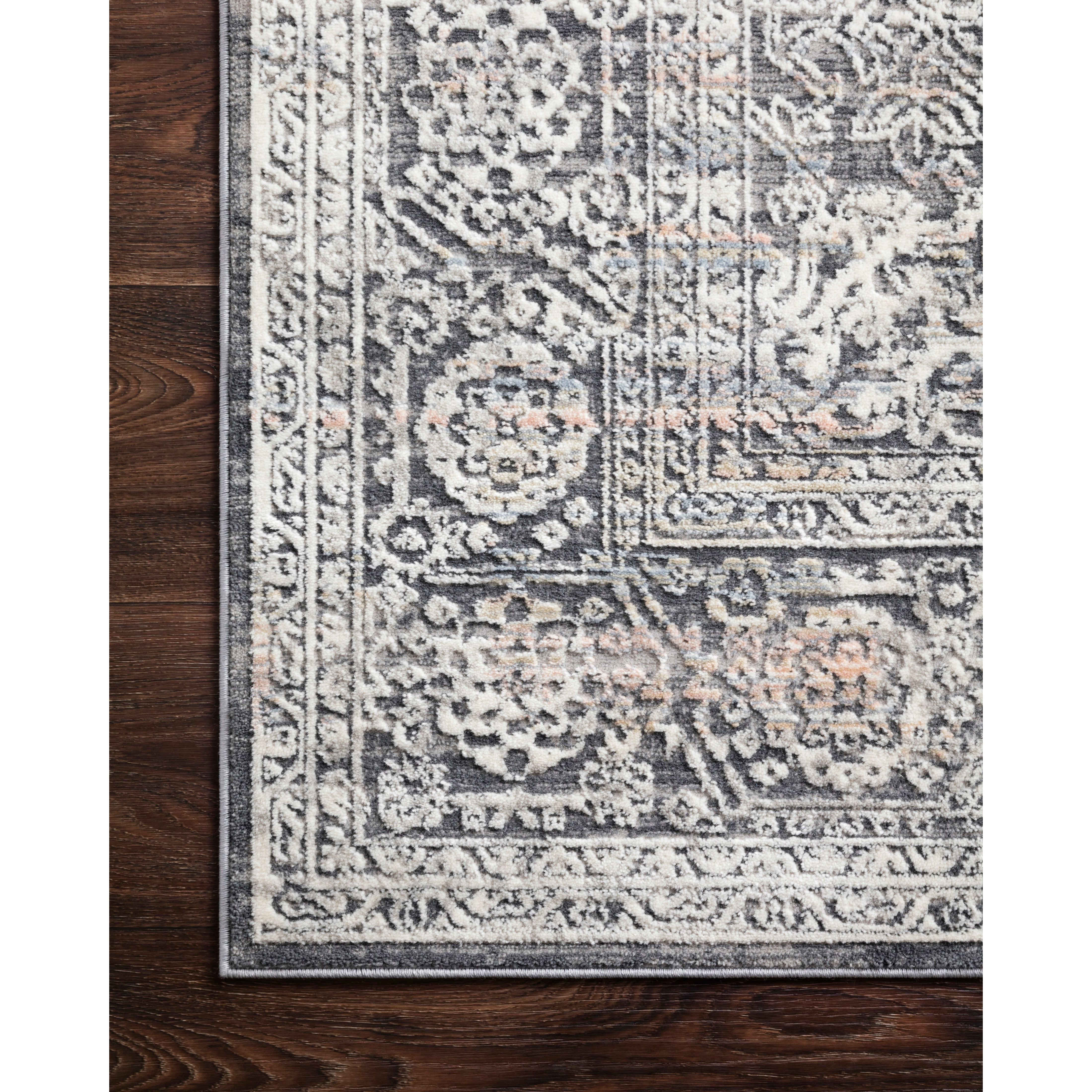 Featuring Lucia Steel/Ivory Rug by Loloi at Amethyst Home. The Lucia Collection is a beautifully rich statement piece to add a layer of sophistication to any room. Power-loomed of polypropylene & polyester with a high/low pile and a curated color palette for a high-end look at an affordable price.
Power Loomed43% Polypropylene | 57% PolyesterLUC-03 Steel/Ivory.  Amethyst Home provides interior design, new home construction design consulting, vintage area rugs, and lighting in the Omaha metro area.