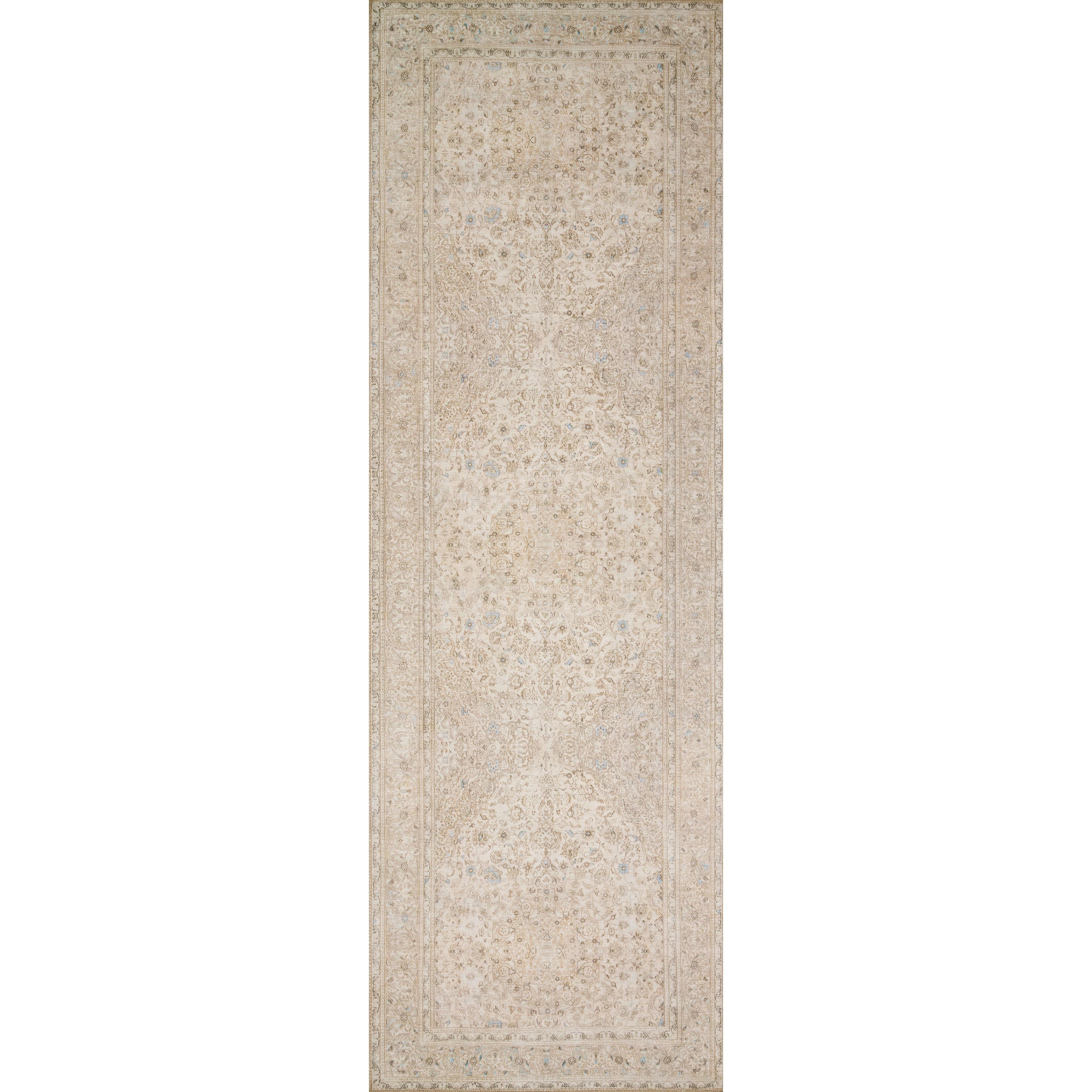 Loren Sand/Taupe Rug - Amethyst Home Timeless and classic, the Loren Collection offers vintage hand-knotted looks at an affordable price. Created in Turkey using the most advanced rug-making technology, these printed designs provide a textured effect by portraying every single individual knot on a soft polyester base.