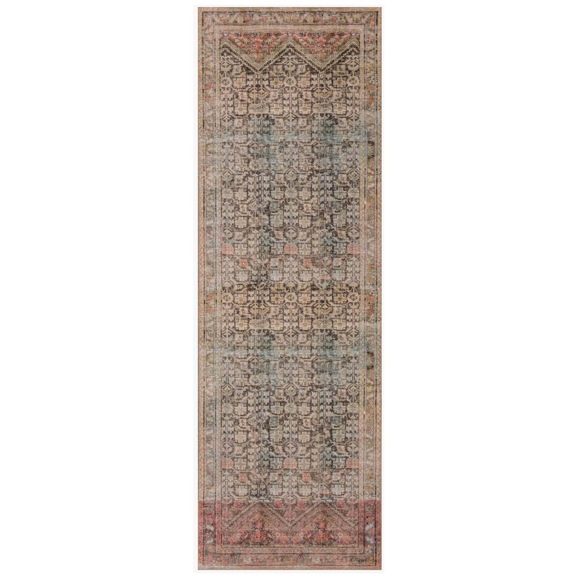 Featuring Loren Charcoal / Multi Rug by Loloi at Amethyst Home. Timeless and classic, the Loren Charcoal / Multi Area Rug offers vintage hand-knotted looks at an affordable price. The polyester makes it a perfect rug for living rooms, dining rooms, or other high traffic areas. Created in Turkey using the most advanced rug-making technology, these printed desig.  Amethyst Home provides interior design, new home construction design consulting, vintage area rugs, and lighting in the Tampa metro area.