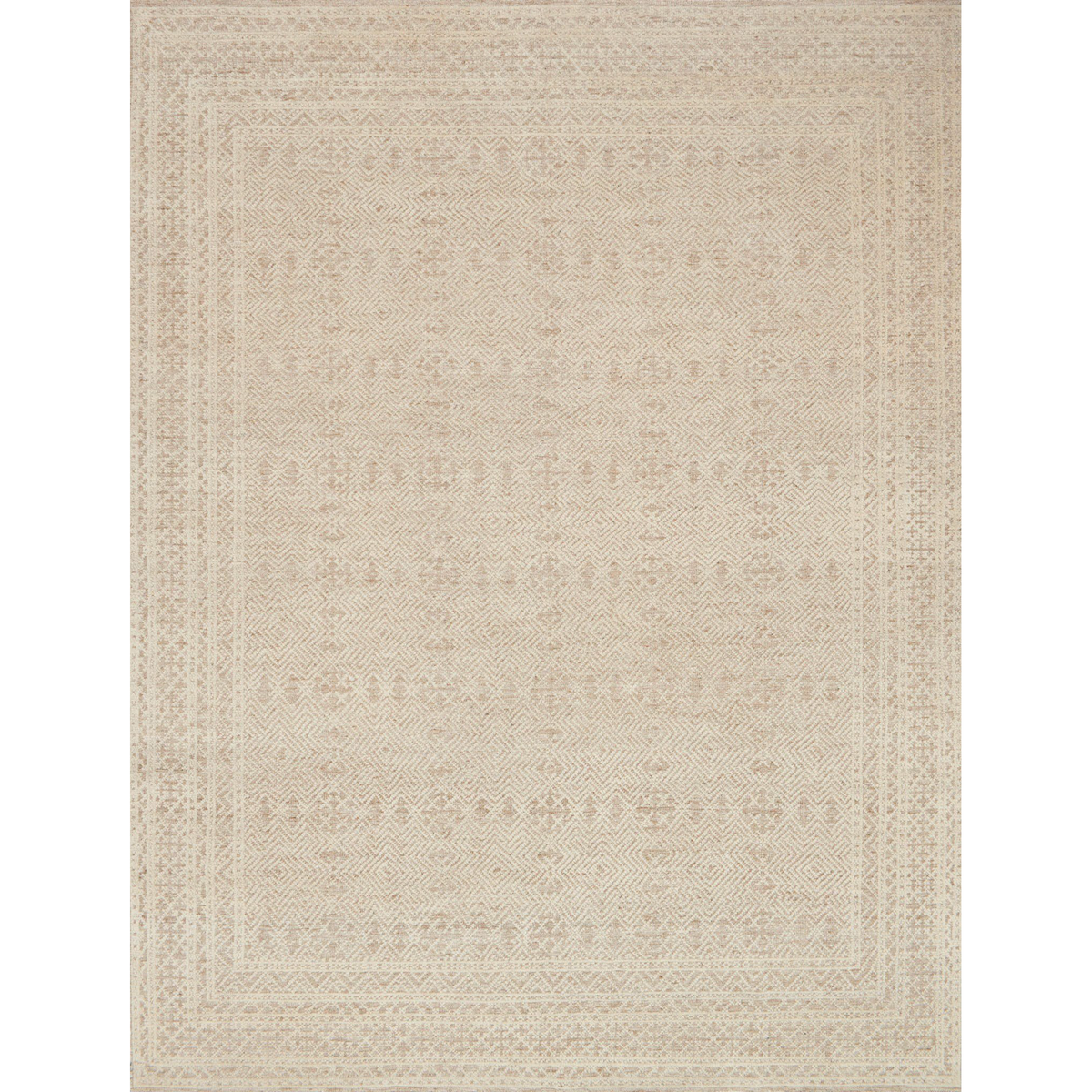 Ollie Oatmeal/Ivory Hand-Knotted Rug
