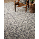 Amber Lewis x Loloi Alie Charcoal / Dove Rug have an elevated antique look and plush, modern feel. The rug’s underlying traditional motif is overlaid with a slightly higher pile that creates a softening effect like early morning fog. Amethyst Home provides interior design services, furniture, rugs, and lighting in the Calabasas metro area.