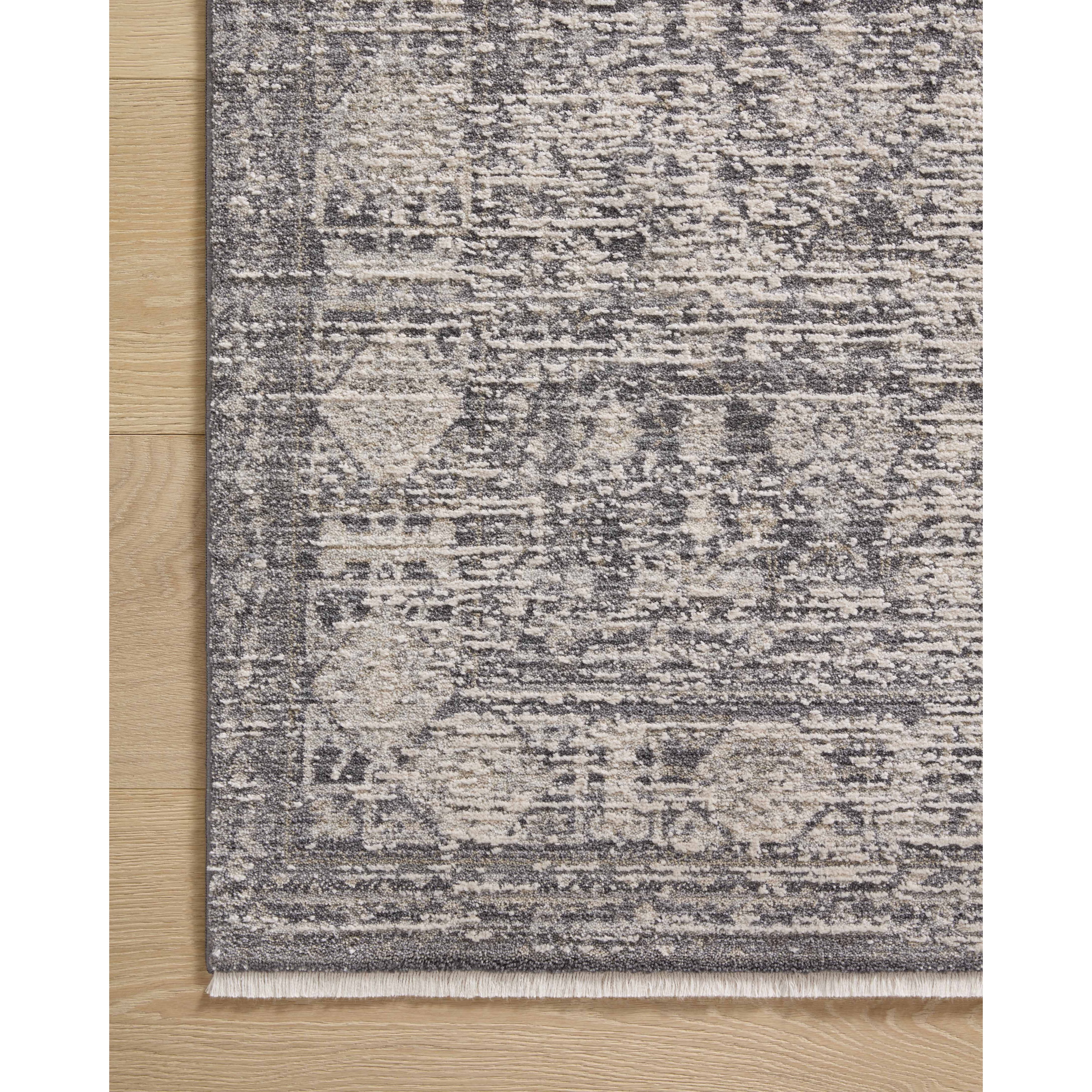 Amber Lewis x Loloi Alie Charcoal / Dove Rug have an elevated antique look and plush, modern feel. The rug’s underlying traditional motif is overlaid with a slightly higher pile that creates a softening effect like early morning fog. Amethyst Home provides interior design services, furniture, rugs, and lighting in the Des Moines metro area.