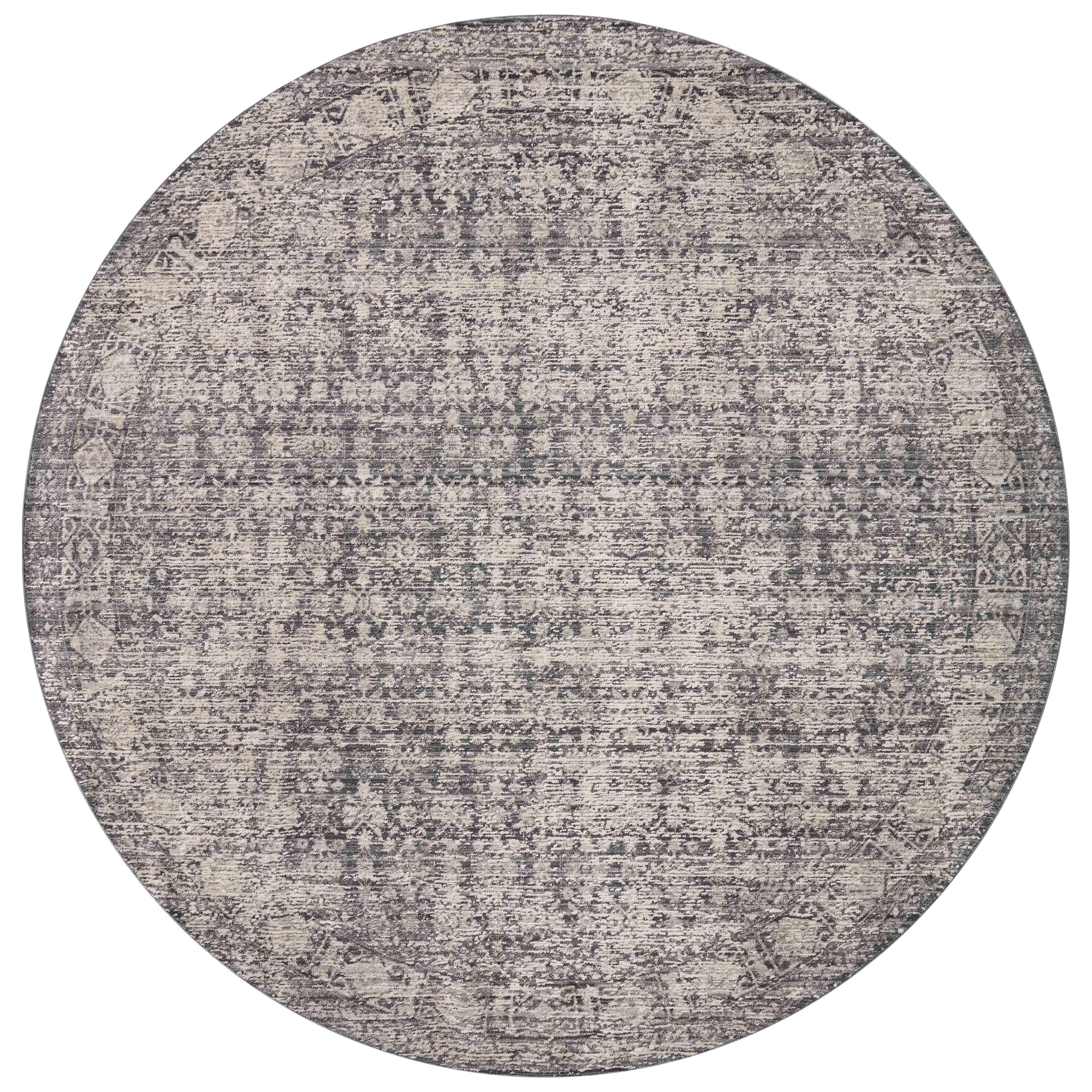 Amber Lewis x Loloi Alie Charcoal / Dove Rug have an elevated antique look and plush, modern feel. The rug’s underlying traditional motif is overlaid with a slightly higher pile that creates a softening effect like early morning fog. Amethyst Home provides interior design services, furniture, rugs, and lighting in the Seattle metro area.