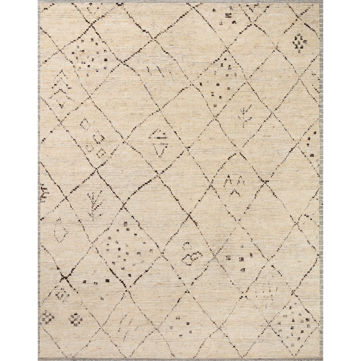 Amber Lewis x Loloi Briyana Natural / Stone Hand-Knotted Rug