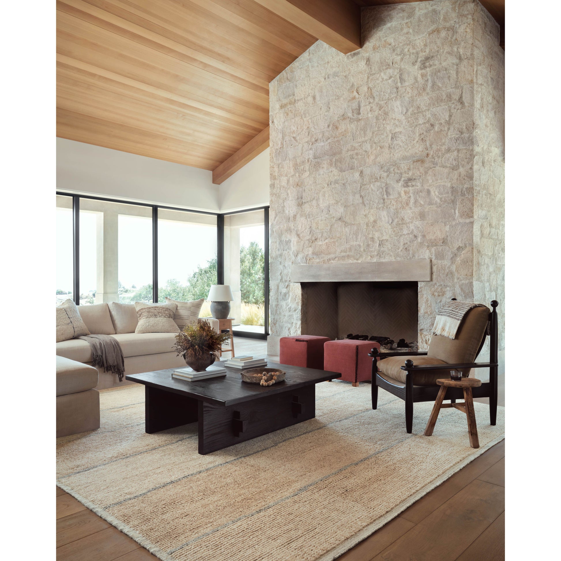 Amber Lewis x Loloi Briyana Sky / Wheat Rug combines the incredible ribbed texture of Moroccan rugs with clean, contemporary design, thanks to Lewis’s careful eye for details. Amethyst Home provides interior design services, furniture, rugs, and lighting in the Calabasas metro area.