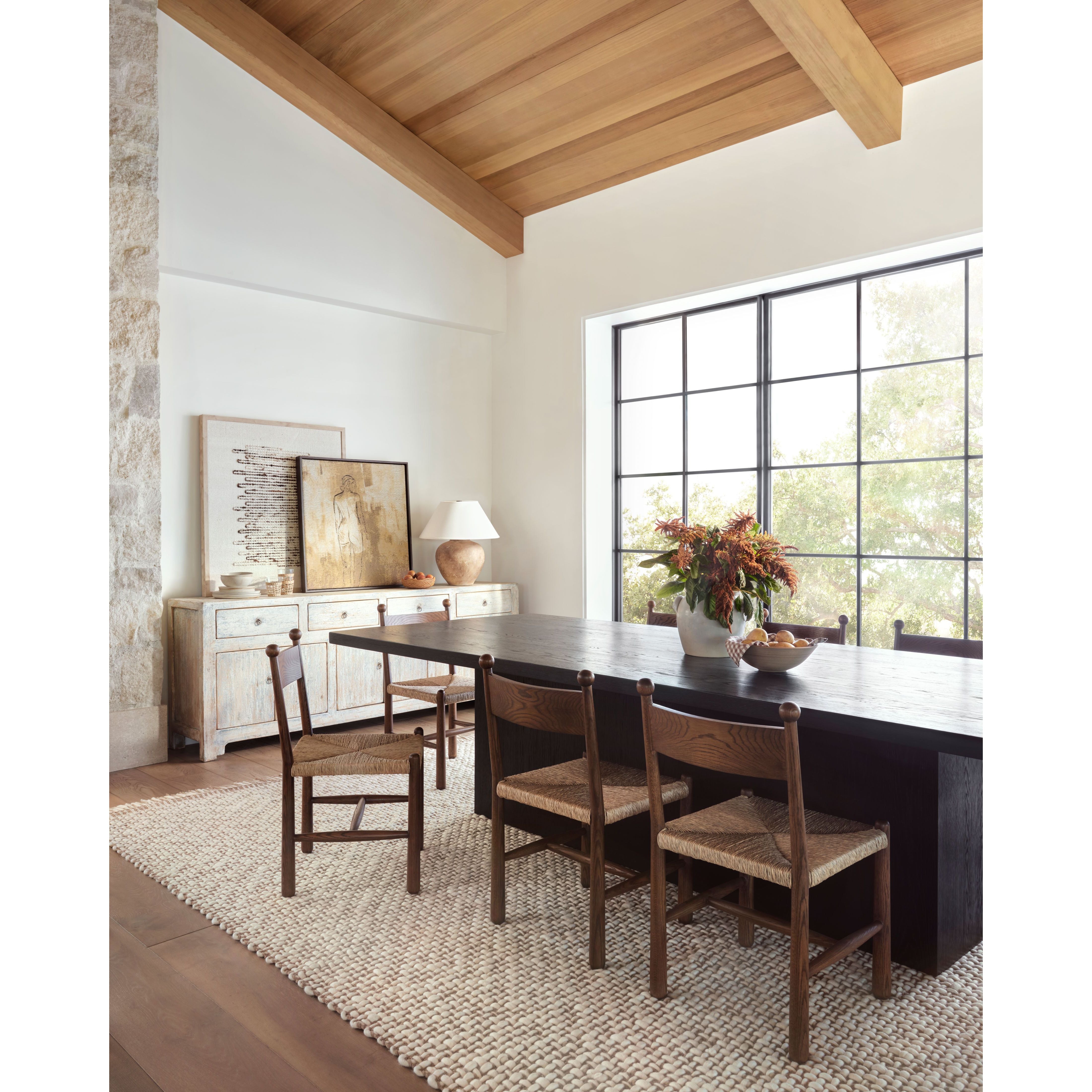 Taking cues from the stunning rock formations and varied landscape of the country’s oldest national park, the Amber Lewis x Loloi Yellowstone Ivory / Ivory Rug is made of interwoven wool and jute for a pebbled yet soft, durable rug in natural tones. Amethyst Home provides interior design services, furniture, rugs, and lighting in the Kansas City metro area.
