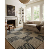 Featuring Chris Loves Julia x Loloi Bradley Beige / Midnight Rug by Loloi at Amethyst Home. The Bradley Collection from Chris Loves Julia x Loloi takes the classic striped rug to new heights. This hand-tufted, 100% wool collection features two-toned linear patterns with alternating high-low pile. Bradley is GoodWeave-certified, ensuring our commitment to et. Amethyst Home provides interior design, new home construction design consulting, vintage area rugs, and lighting in the San Diego metro area.