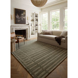 Featuring Chris Loves Julia x Loloi Bradley Sage / Olive Rug by Loloi at Amethyst Home. The Bradley Collection from Chris Loves Julia x Loloi takes the classic striped rug to new heights. This hand-tufted, 100% wool collection features two-toned linear patterns with alternating high-low pile. Bradley is GoodWeave-certified, ensuring our commitment to eth. Amethyst Home provides interior design, new home construction design consulting, vintage area rugs, and lighting in the Laguna Beach metro area.