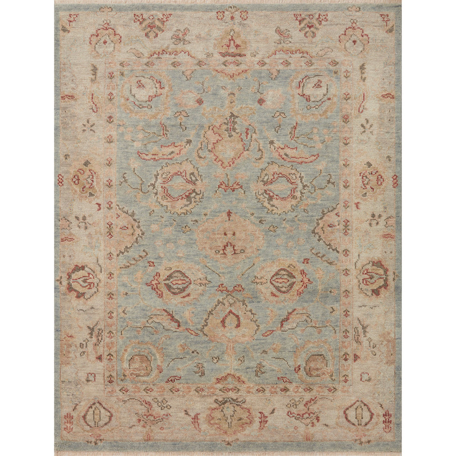 Helena Light Blue / Beige Hand-Knotted Rug