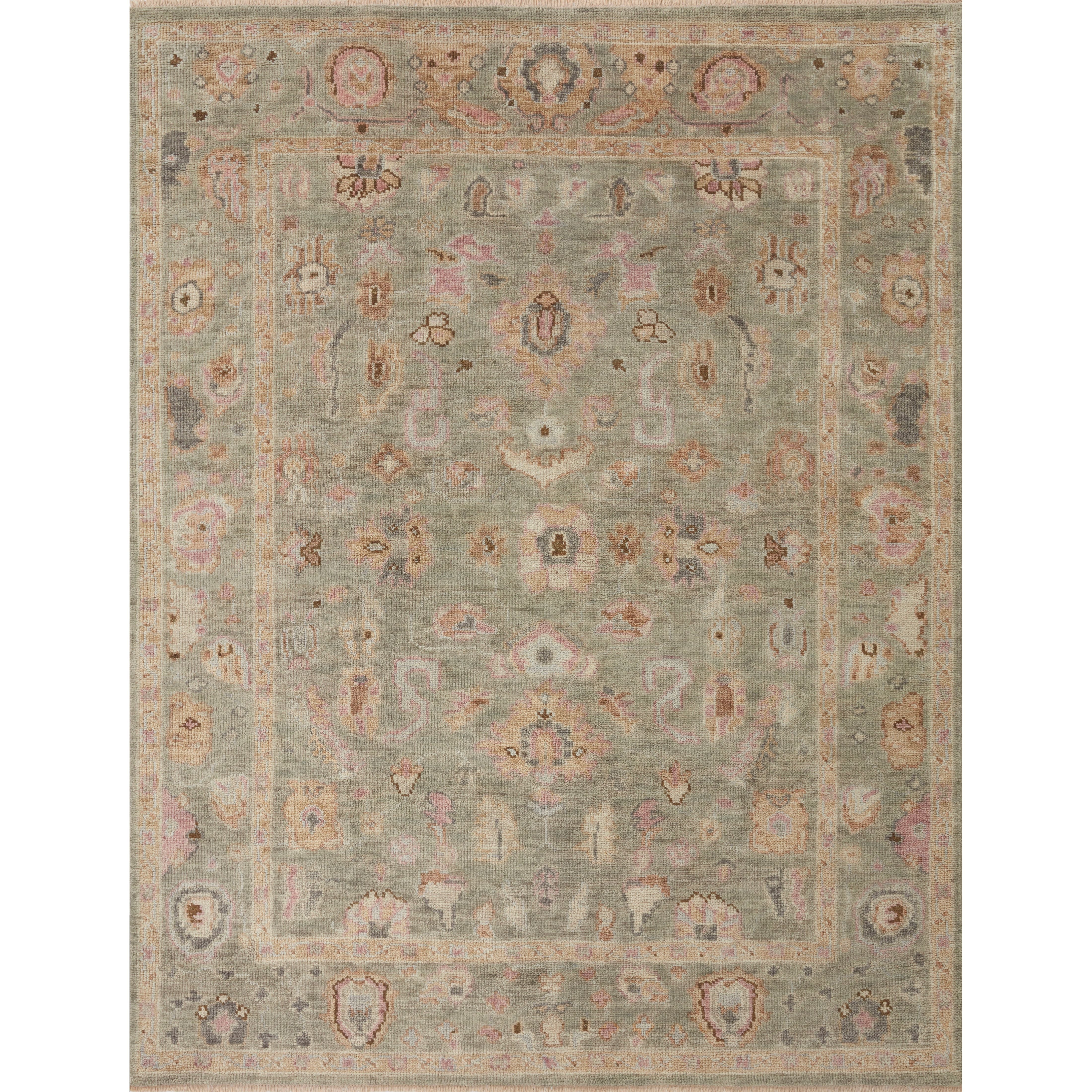 The Helena Sage / Sunset HEL-03 rug from Loloi is hand-knotted of 100% wool, refined, yet versatile for any home. The Helena rug combines weathered tones and worldly patterns for a beautiful grounding element in any room. Amethyst Home provides interior design, new construction, custom furniture, and rugs for the Omaha and Lincoln metro area.