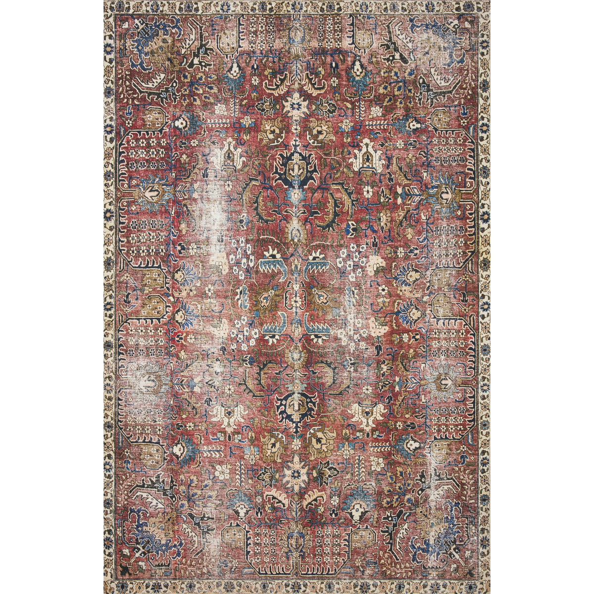 Jules Chris Loves Julia x Loloi Merlot / Multi Rug